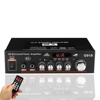 12V DC 220V เครื่องขยายเสียงมินิบลูทู Bluetooth-ใช้งานร่วมกับสเตอริโอ Mini Amplificador เครื่องขยายเสียง FM SD HIFI 2CH