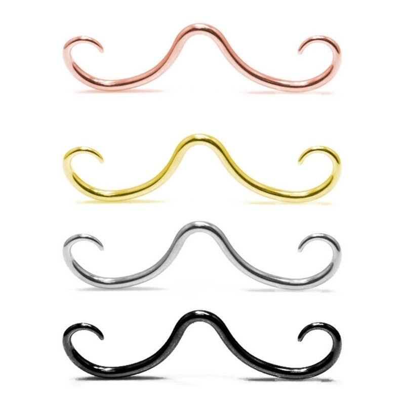 QUU Moustache Septum แหวนจมูกเจาะแฟชั่น Septum Body เครื่องประดับใช้งานง่าย