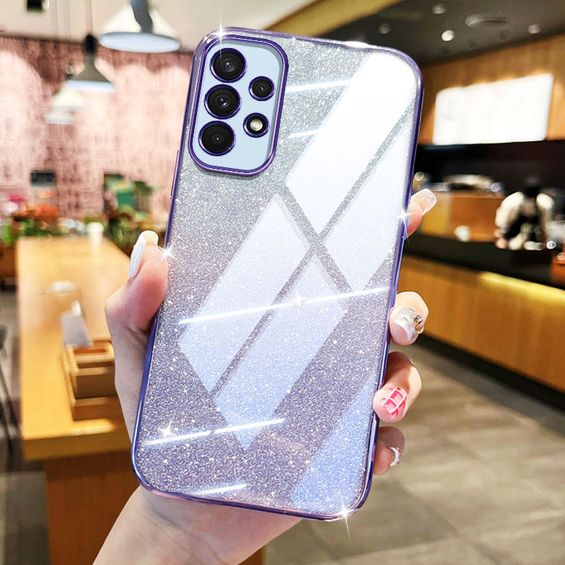 เคสโทรศัพท์มือถือ ซิลิโคน กันกระแทก ลายกลิตเตอร์ แฟชั่น สําหรับ Samsung Galaxy A52 A72 A32 A23 4G A52 A72 A32 A23 A33 A53 A73 5G A52S