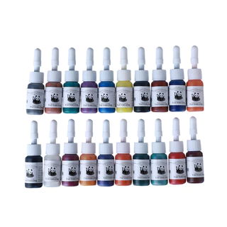 ชุดสีหมึกสัก 6 ชิ้น พร้อมถ้วยหมึก 100 ชิ้น