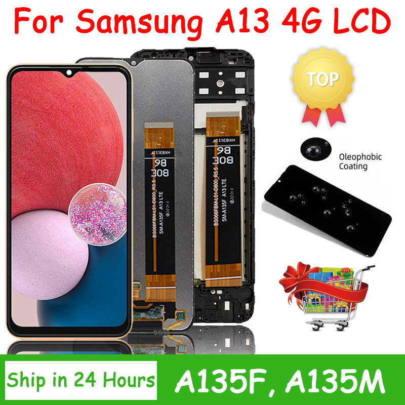 SAMSUNG 6.5 "นิ้วคุณภาพสูงสําหรับSamsung A13 4G A135 จอแสดงผลLCD Touch Screen DigitizerสําหรับSamsun