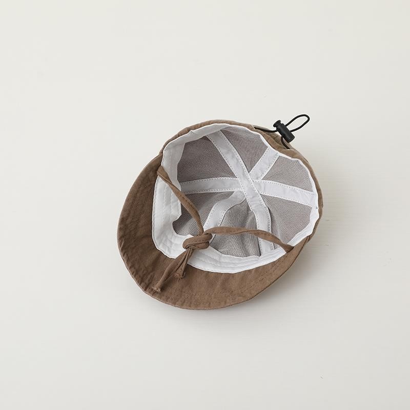 หมวกบักเก็ตลําลอง ผ้าฝ้าย แบบนิ่ม ป้องกันแดด สีพื้น สําหรับเด็กผู้ชาย และเด็กผู้หญิง อายุ 5-20 เดือน - รูปที่ 6