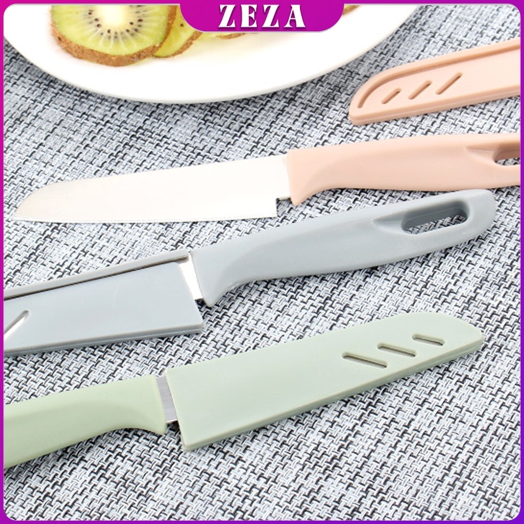 ZEZA มีด มีดปอกผลไม้ มีดเล็ก มีสแตนเลส มีดหั่น มีดทำครัว มีดพกพา มีดหลากสี Fruit Knife