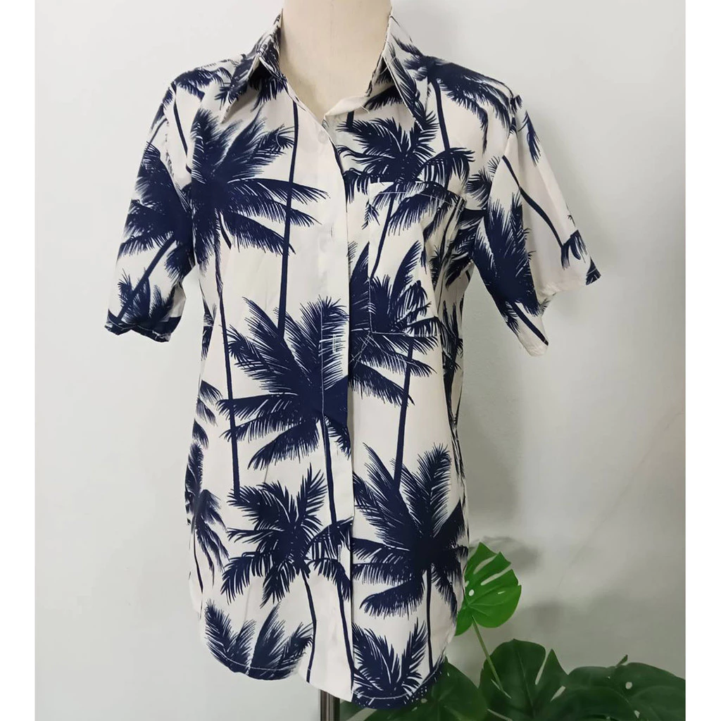 เสื้อเชิ้ตแขนสั้นลายดอกไม้ สไตล์เกาหลี thumbnail 3