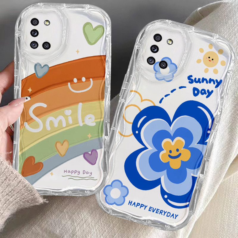 เคส samsung A31 กรณีโทรศัพท์สายรุ้ง TPU กรณีโทรศัพท์ FOUR