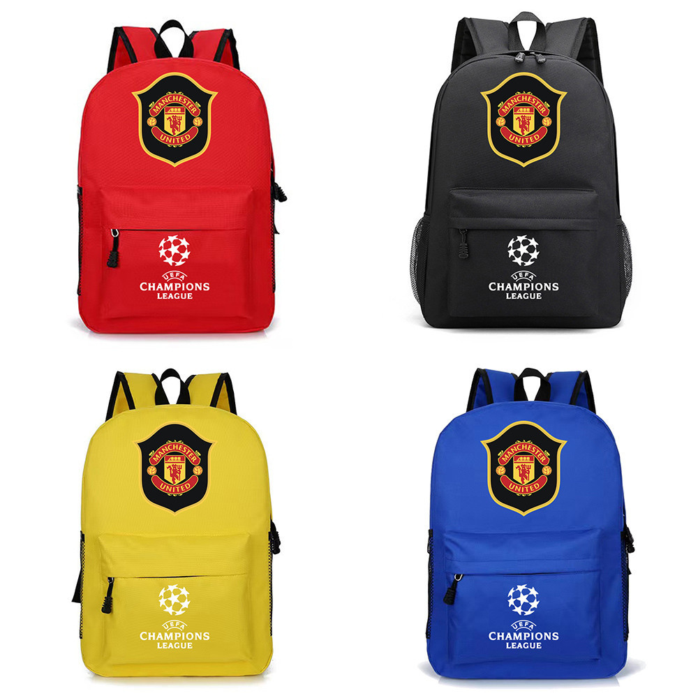 Dingyuan Manchester United FC design 3 กระเป๋าเป้สะพายหลังสําหรับเด็ก Polychrome Student Large Capacity Breathable Printing Fashion Bags