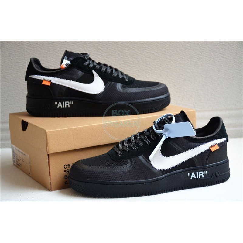 Off-white x Air Force 1 Low in "Black" รองเท้ากีฬา รองเท้าผ้าใบ WSDT