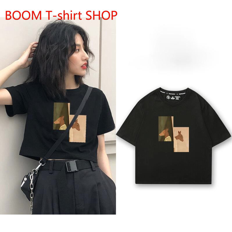 (จัดส่งในกรุงเทพฯ)BOOM SHOP (ใหม่ล่าสุด!!) เสื้อยืด Super Tee Crop Multi Function Set Black&White