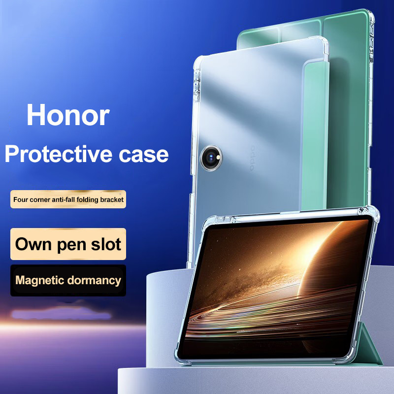 เคสแท็บเล็ตอะคริลิค กันกระแทก พร้อมช่องใส่ปากกา สําหรับ Honor Pad 9 12.1 นิ้ว Pad 8 12 นิ้ว V8 Pro X9 11.5 X8 Pro X8 Lite 10.1