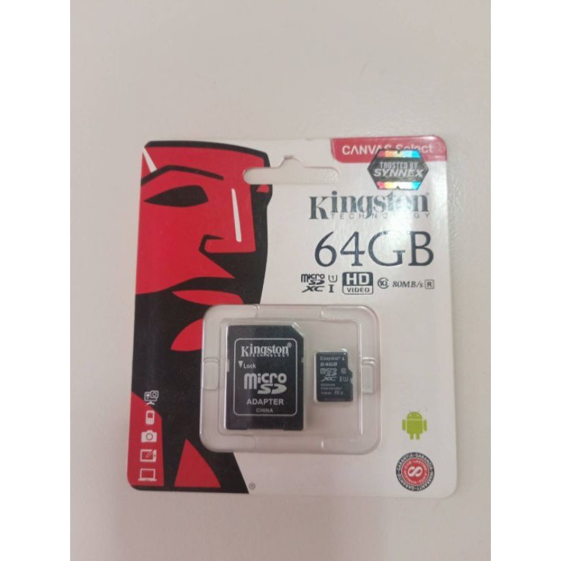 Memory Card รับประกันของเเท้ห้าปี Kingston 32GB/64GB/128GB Kingston Memory Card Micro Class 10 /100M