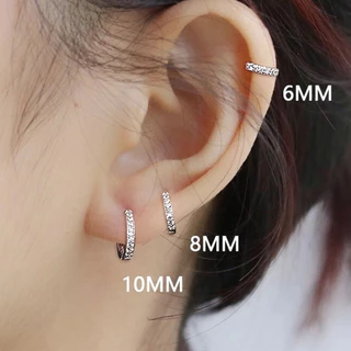ต่างหูกระดุม ชุบทอง 18k 6 8 10 มม. อุปกรณ์เสริมเครื่องประดับ