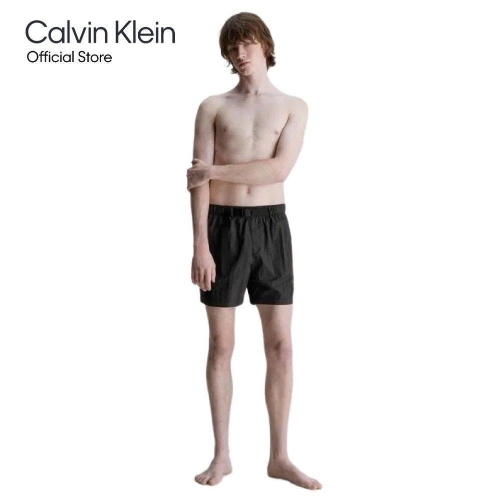 CALVIN KLEIN กางเกงว่ายน้ำผู้ชาย Ck Utility Nylon-S รุ่น KM00867 BEH - สีดำ