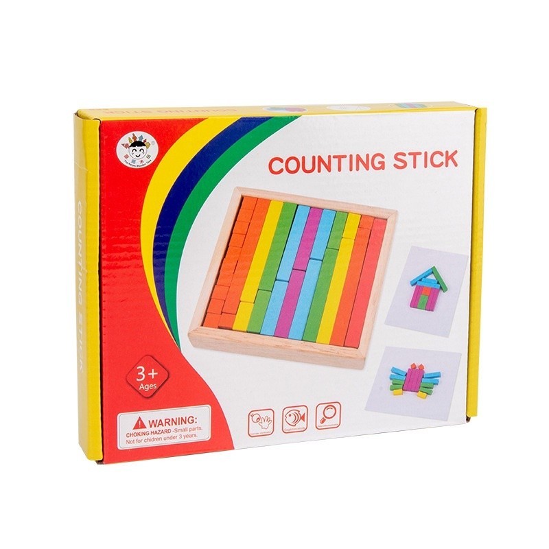 เด็ก [พร้อมส่ง] Counting Stick ของเล่นไม้ ฝึกทักษะ สื่อการสอน คณิตศาสตร์