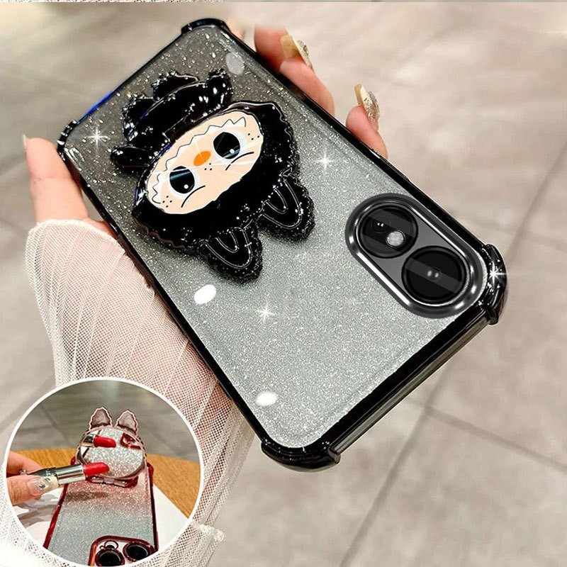 กันกระแทกcase สําหรับ OPPO reno 8T 4G reno 8T 5G Loubu วงเล็บหรูหราไฟฟ้าไล่ระดับแฟลชผงออกแบบใหม่เคสโทรศัพท์ SJSFDD09