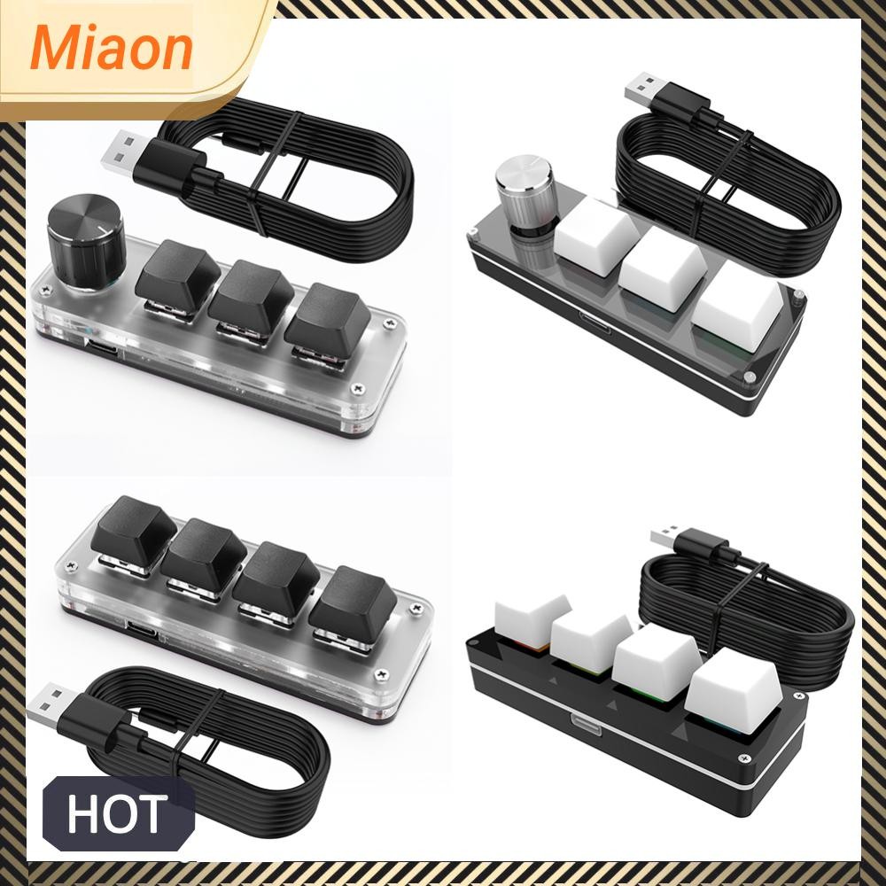 3 Key 1 Knob/4 Key Mini Mechanical BT คีย์บอร์ด RGB แบบมีสาย USB Mechanical Macropad