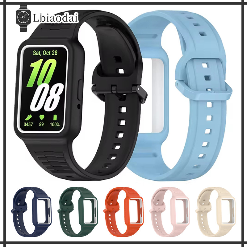 ยางซิลิโคนกีฬานาฬิกาข้อมือ for Samsung Galaxy Fit 3 / Huawei Band 10 9 8 สายรัดข้อมือสร้อยข้อมือฟิล์มป้องกันหน้าจอกันชน