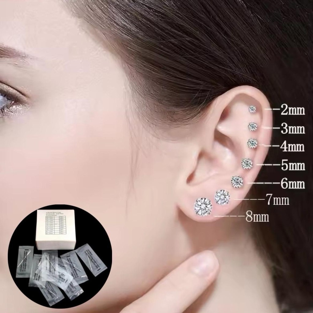 🇹🇭 แท่งขยายหู เครื่องมือเจาะหู  คิ้ว สะดือ ร่างกาย มีขนาด ตั้งแต่0.8มิล-2.0มิล ร้านค้าไทยส่งไวแน่นอน