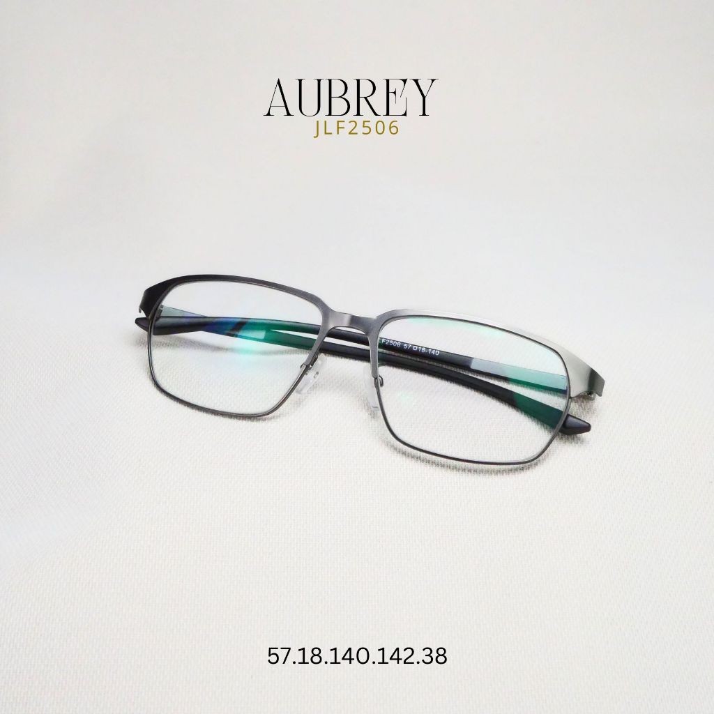 แว่นตาสายตายาว เลนส์ 2ชั้นออโต้ รุ่น Aubrey ออเบร์ JLF2506 เลนส์ออกแดดเปลี่ยนสีเทาดำเป็นแว่นกันแดดได