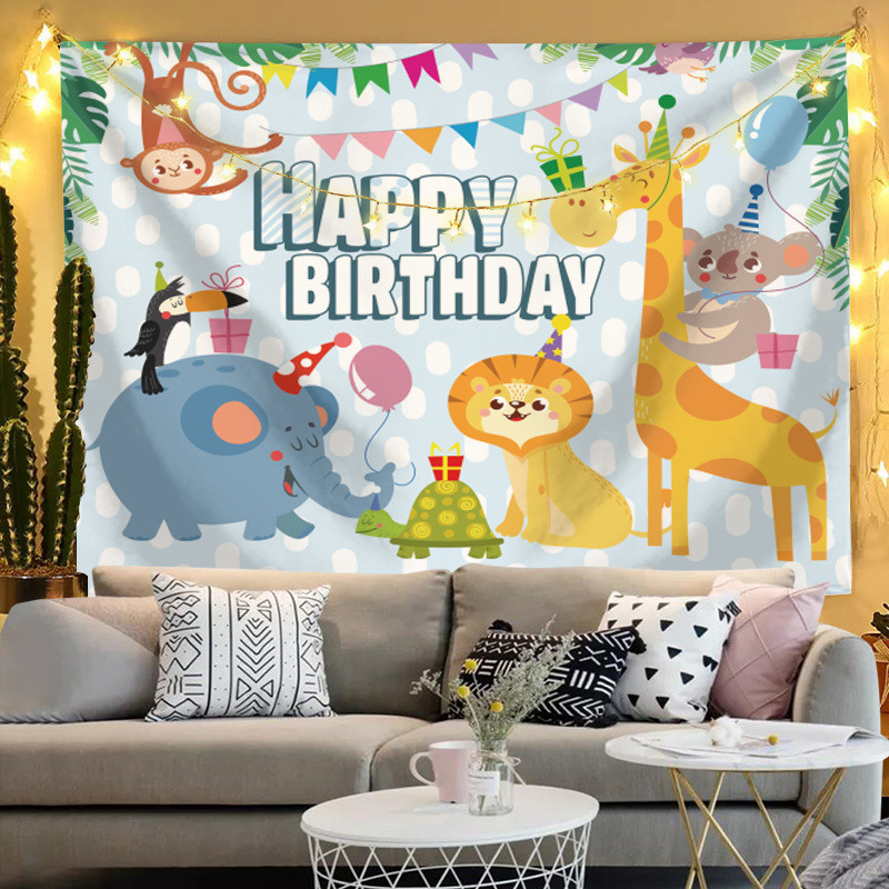 ผ้าพื้นหลังภาพถ่ายวันเกิด ผ้าแขวนตกแต่งงานเลี้ยงเด็ก ฉากฉากพื้นหลังผนังภาพถ่าย - รูปที่ 5