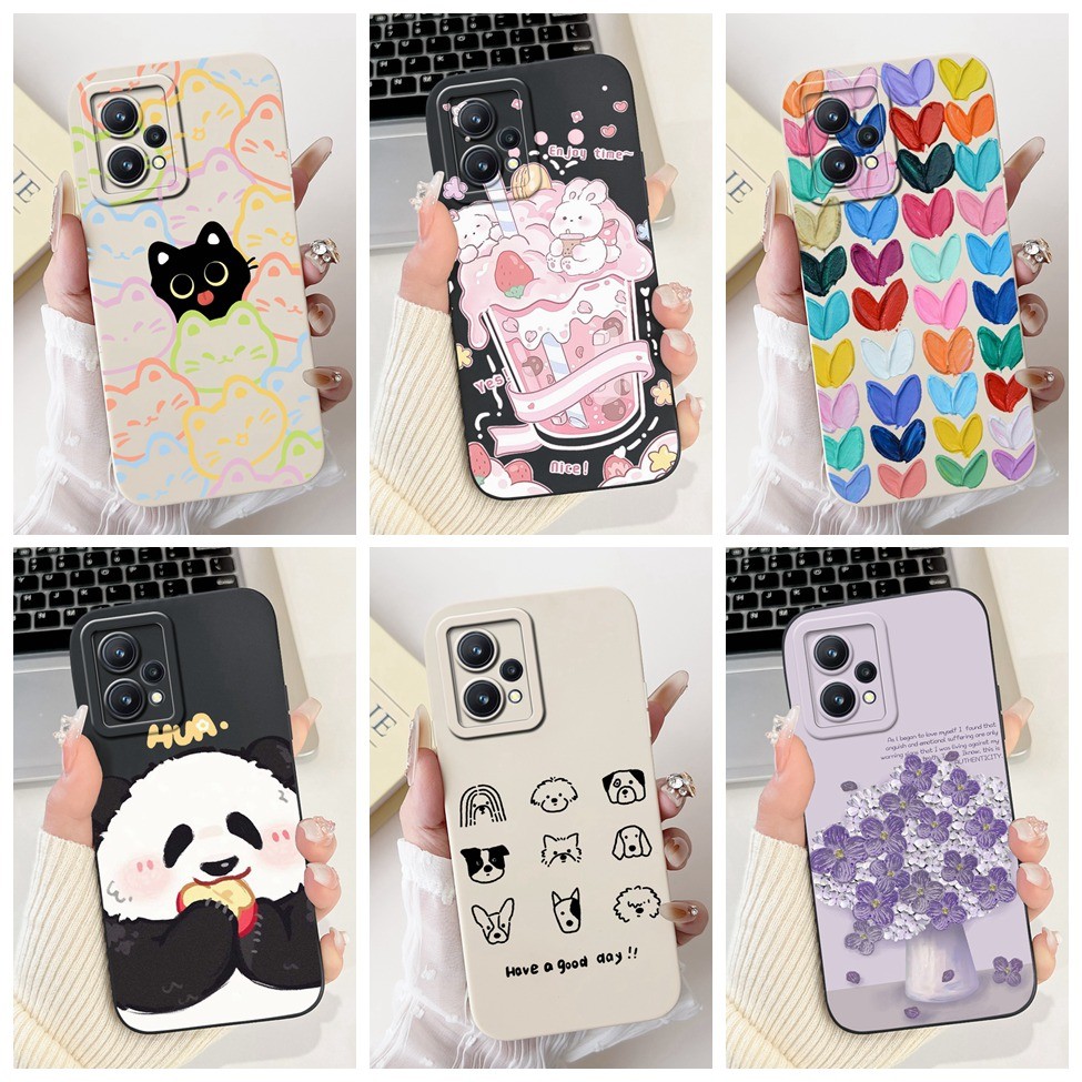 สําหรับrealme 9 Pro Plus RMX3392 RMX3393 เคสโทรศัพท์สําหรับRealme 9 RMX3521 กรณีกันกระแทกแมวน่ารักPa