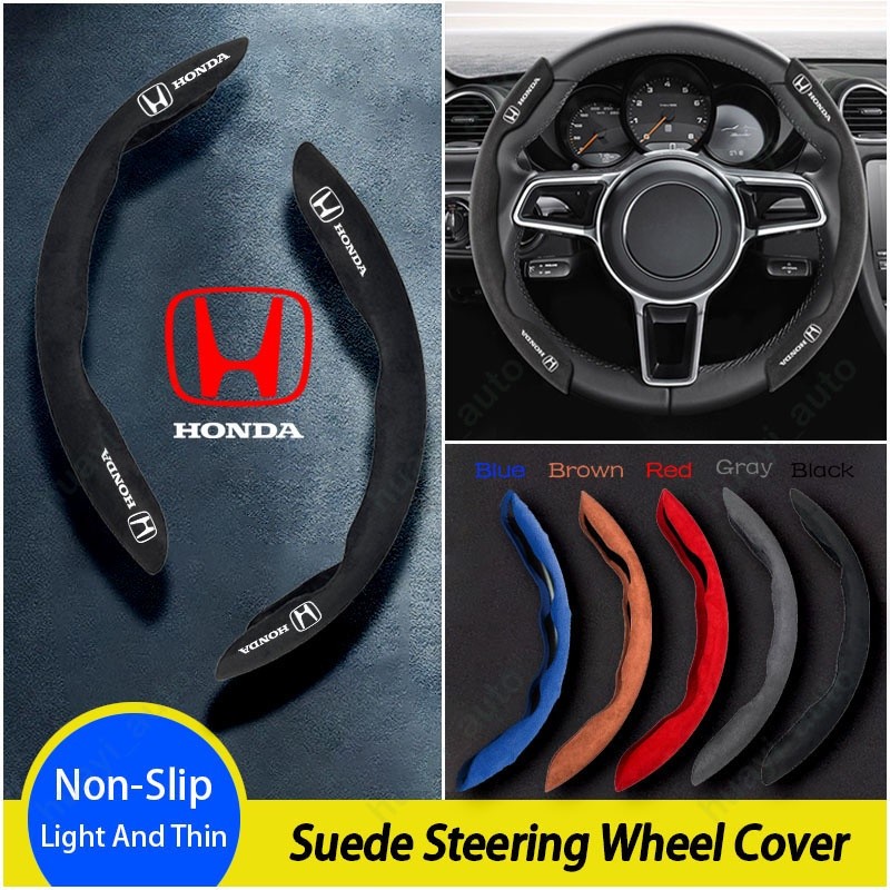 [ข้อเสนอเวลาจํากัด] Honda Mugen Power ฝาครอบพวงมาลัยหนังนิ่มคุณภาพสูงอุปกรณ์ตกแต่งรถยนต์สําหรับ City Hrv Civic Wrv Brio BRV Fit Accord Vezel
