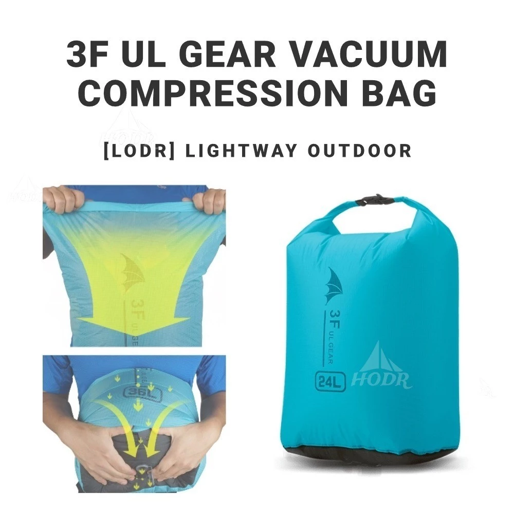 【HODR】3F UL GEAR สูญญากาศกันน้ำ ถุงสุญญากาศอัดอากาศ ถุงกันน้ำสำหรับแคมป์ปิ้งเดินป่า คอมเพรสสำหรับกิจกรรมกลางแจ้ง กันน้ำสำหรับเล่นและเดินทาง ถุงคอมเพรสและเก็บเสื้อผ้า