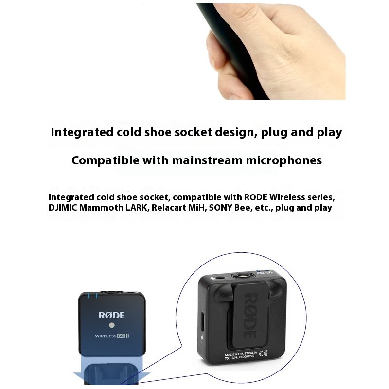 ไมโครโฟนไร้สายแท่งมือถือสําหรับไมโครโฟน DJI Mic/Moma/Rode Go/Relacart