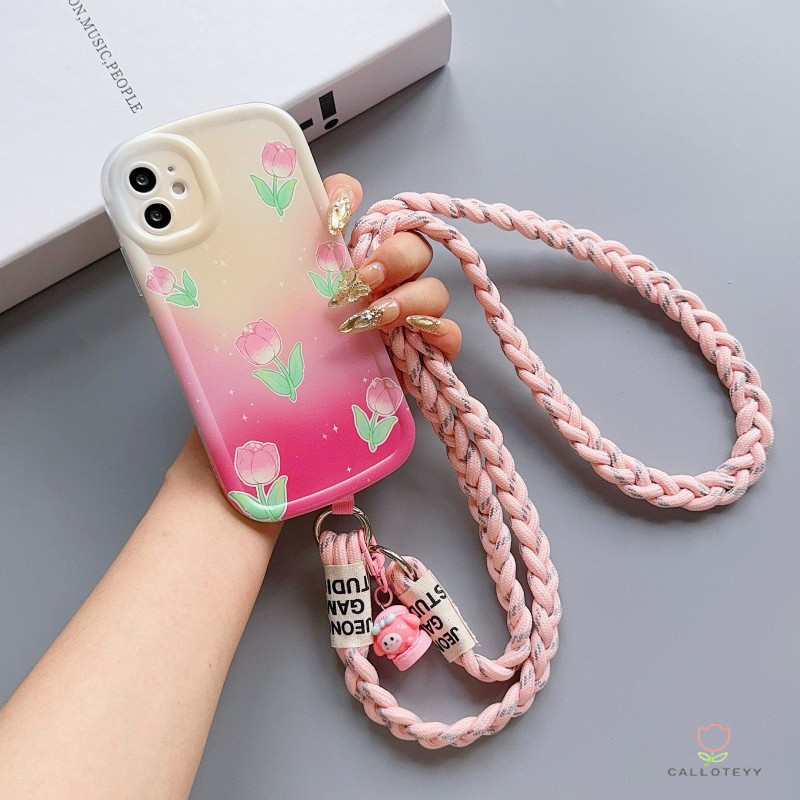 สายคล้องโทรศัพท์แบบยาว สายคล้องแบบไขว้ตัวสำหรับทั้งชายและหญิง สายคล้องโทรศัพท์ลายการ์ตูนซานริโอ-CY