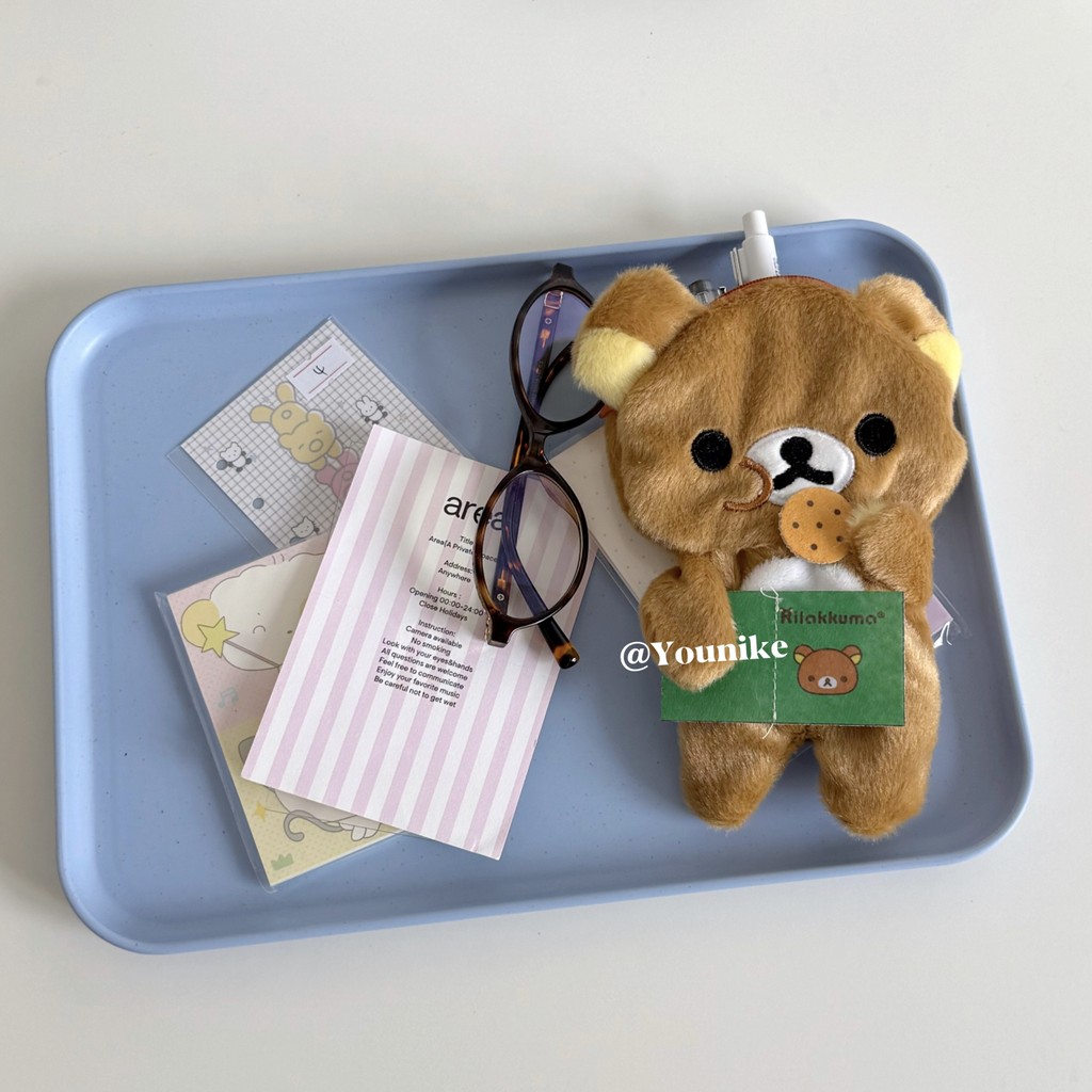 น่ารักการ์ตูนกินบิสกิต Rilakkuma Plush ดินสอเครื่องเขียนกระเป๋านักเรียน Desktop เครื่องเขียนเก็บนุ่มน่ารักสไตล์เกาหลี ins สไตล์