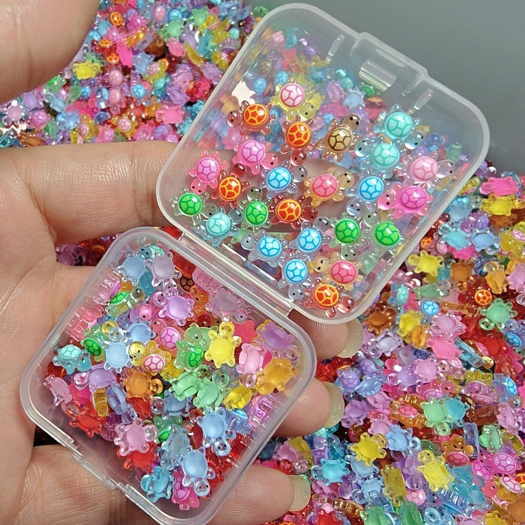 Pdd อัพเกรด Mini ใหม่การ์ตูน Night Light ครีมเต่าเรซิ่นน่ารักระเบิดตกแต่งเล็บเต่า DIY อุปกรณ์เสริม