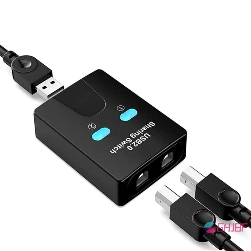 GHJBF] USB2.0 Flip Covers Hub Printer Sharer Two Computers Splitter U In Share Printer Disk Share 2 Usb USB 1out 1 H9S3 จอมเดิม