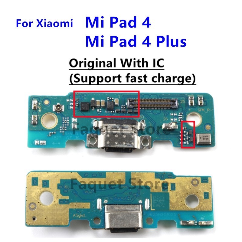 ของแท้ 100% บอร์ดซ็อกเก็ตชาร์จ USB พร้อมไมโครโฟน สําหรับ Xiaomi Mi Pad 4 Plus Pad 4