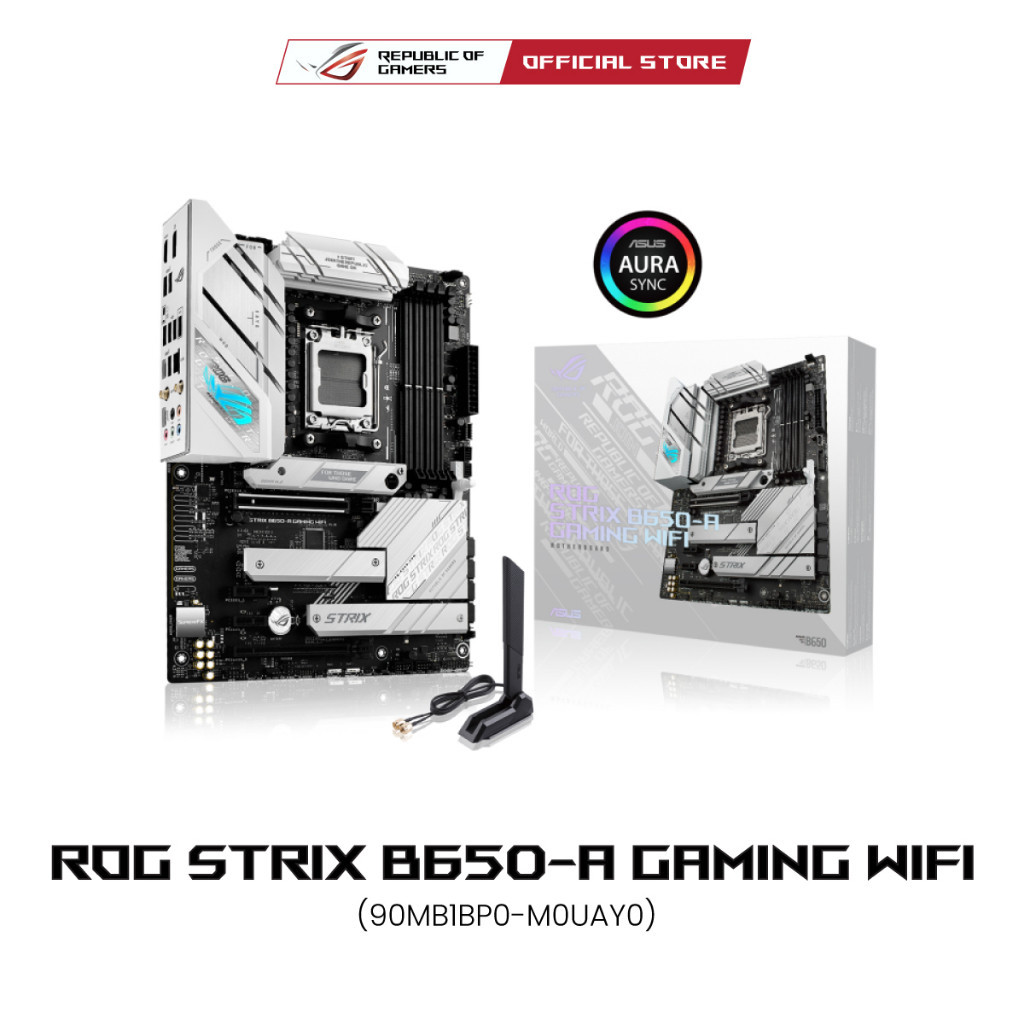 ASUS ROG STRIX B650-A GAMING WIFI (90MB1BP0-M0UAY0), Mainboard, AMD Socket AM5 for AMD Ryzen 7000 Series, AMD B650 Chipset, 4xDIMM, Max.128GB, DDR5