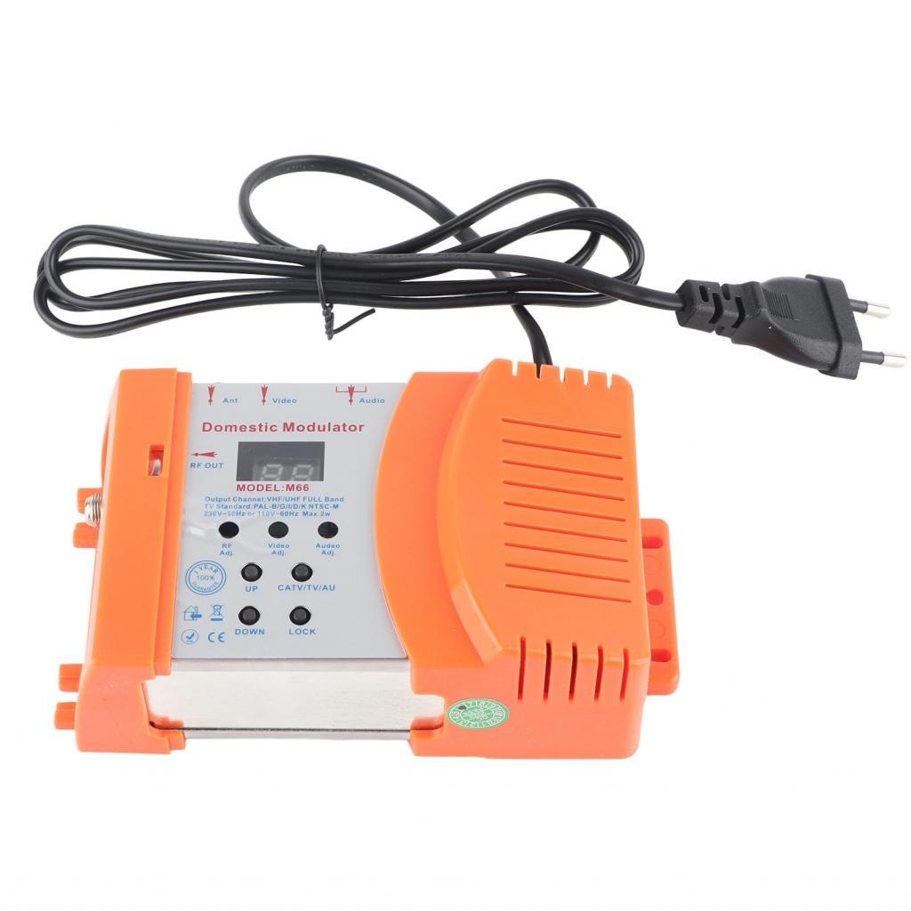 M66 VHF/UHF Modulator Professional Humanized AV TO RF Home Working Frequency EU Plug Power Supply Voltage