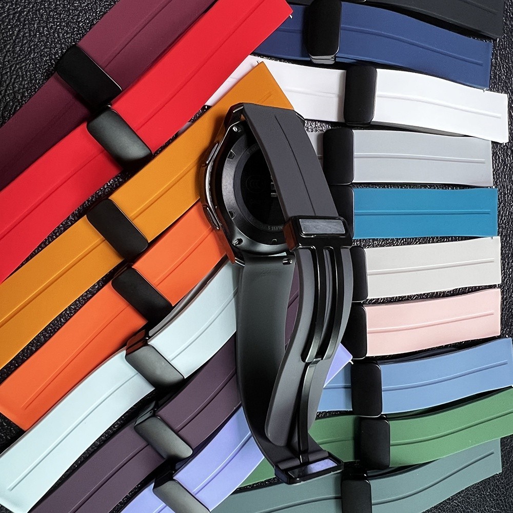 สายนาฬิกาข้อมือซิลิโคน แบบแม่เหล็ก 18 มม. สําหรับ Garmin Venu 3s 2s Vivoactive 4s Forerunner 255s 265s Vivomove 3s