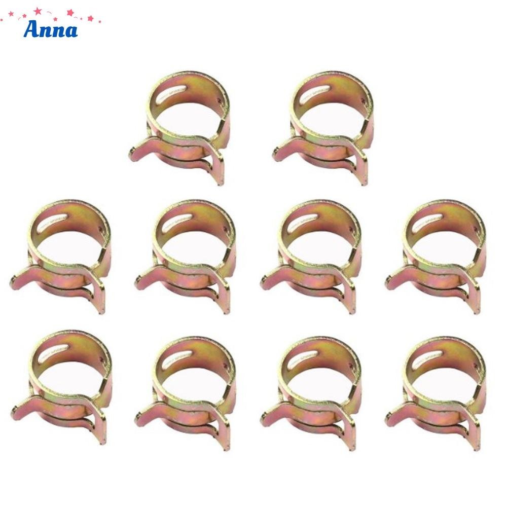 【Anna】Spring Clips Vacuum Fuel Oil Hose Line Band Clamp Metal Color Practical