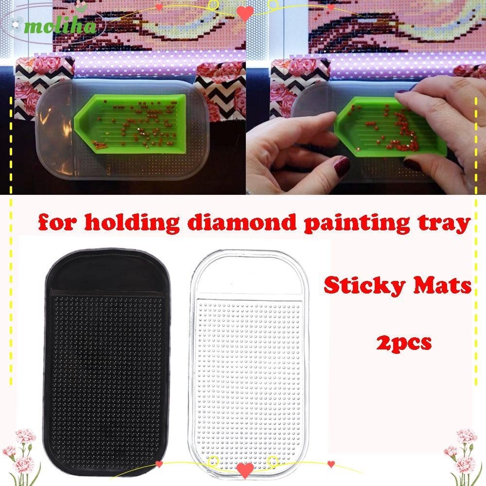 MOLIHA 2 ชิ้น/เซ็ต Magic Sticky Mats craft Cross เย็บปักถักร้อยเพชรภาพวาดอุปกรณ์เสริม