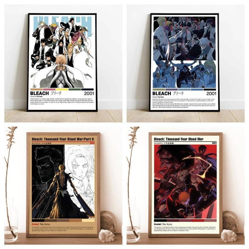 โปสเตอร์กระดาษติดผนัง พิมพ์ลายการ์ตูนอนิเมะ Bleach Manga สําหรับตกแต่งบ้าน