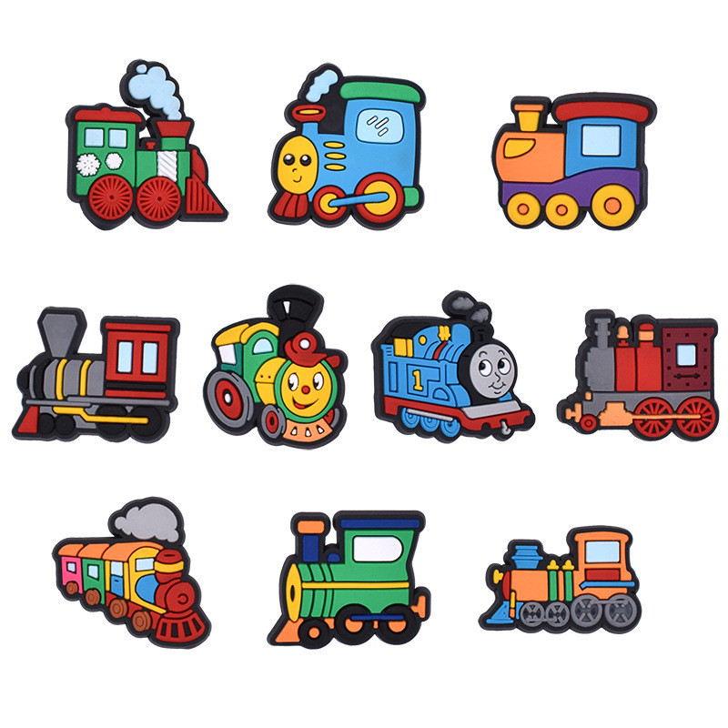 น่ารัก Thomas และ Friends Jibbits การออกแบบ Toby รองเท้า Charms รถ Jibitz Charm Pin รถไฟ Jibbits ออก