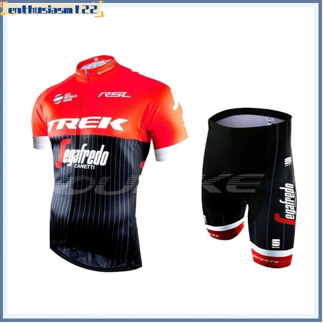 Fhn [พร้อมส่ง] TREK ชุดเสื้อแขนสั้น และกางเกง แฟชั่นฤดูร้อน สําหรับผู้ชาย เหมาะกับการขี่จักรยานเสือภูเขา