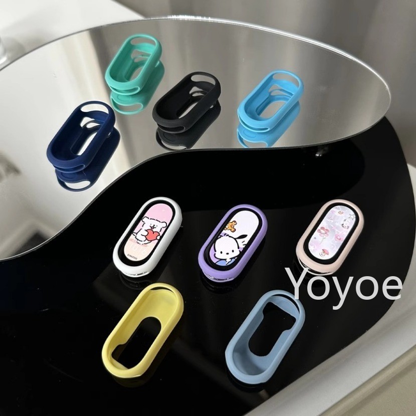 เคสซิลิโคนยาง แบบนิ่ม สีลูกกวาด กันกระแทก สําหรับ Xiaomi Mi Band 8 MiBand 8 NFC