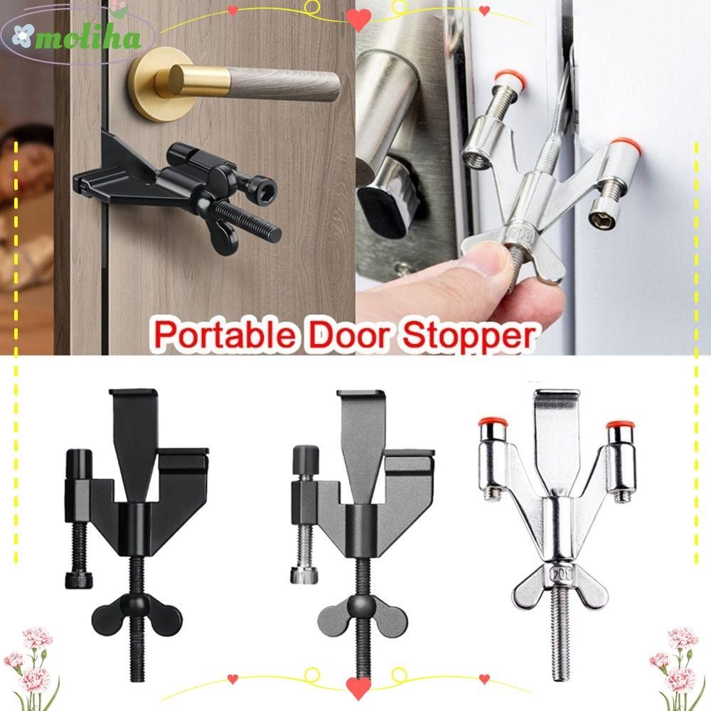 Moliha กลอนประตู กันขโมย ล็อคประตู สเตนเลส แบบพกพา ปลอดภัย สําหรับโรงแรม ถ่ายทอดสดคนเดียว