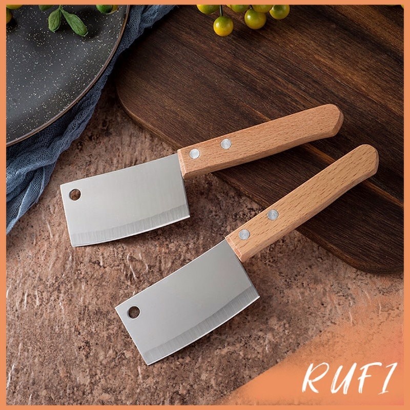 RUFI มีดอีโต้เล็ก mini ด้ามไม้ มีดบังตอจิ๋ว  mini kitchen knife - รูปที่ 2