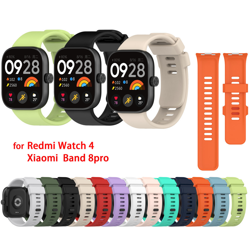 สายรัดข้อมือสําหรับ Redmi Watch 4 5 6 สายซิลิโคน Xiaomi Band 8 pro 9 pro 10 Pro