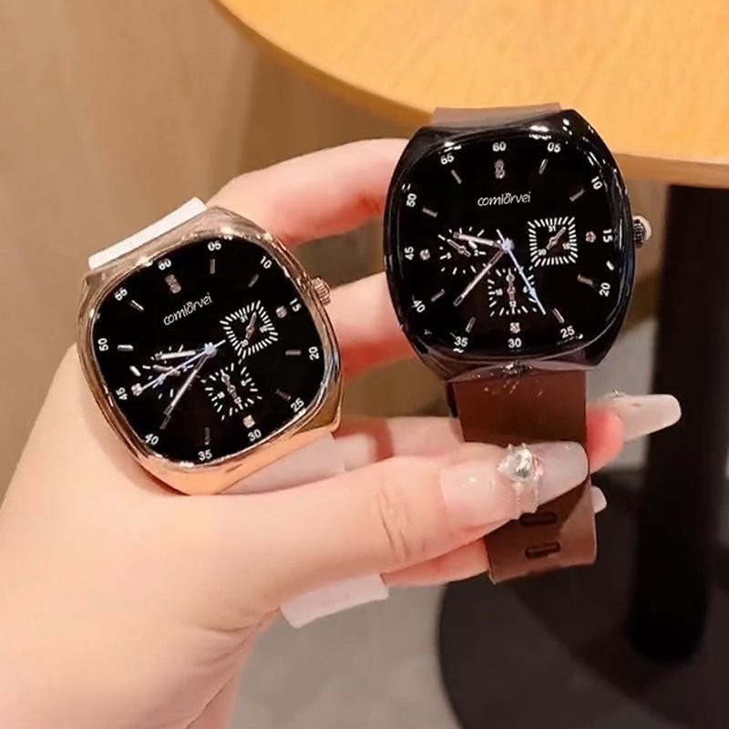 POSHI tangan jam wanita Perempuan กันน้ําสุภาพสตรีควอตซ์นาฬิกาผู้หญิงแฟชั่นซิลิโคนสไตล์เกาหลีสุภาพสตรีนาฬิกาข้อมือ