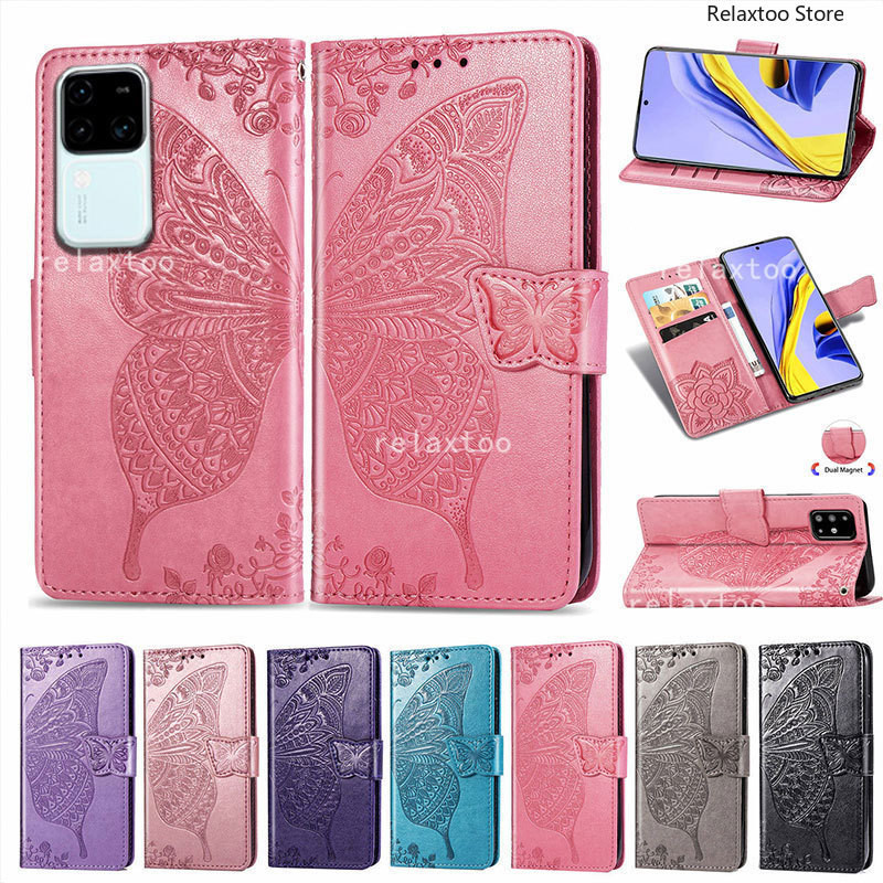 เคสโทรศัพท์มือถือหนัง ฝาพับแม่เหล็ก กันกระแทก ป้องกันเลนส์กล้อง พร้อมขาตั้ง สําหรับ Vivo V30 V30 V29 Pro V30Pro V29Pro V30Pro 5G