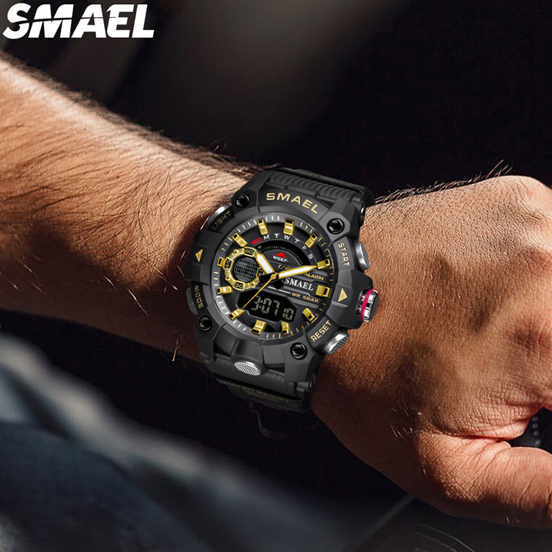 Smael 8040 นาฬิกาข้อมืออิเล็กทรอนิกส์แฟชั่น กันน้ํา อเนกประสงค์ สําหรับนักเรียน เล่นกีฬา กลางแจ้ง