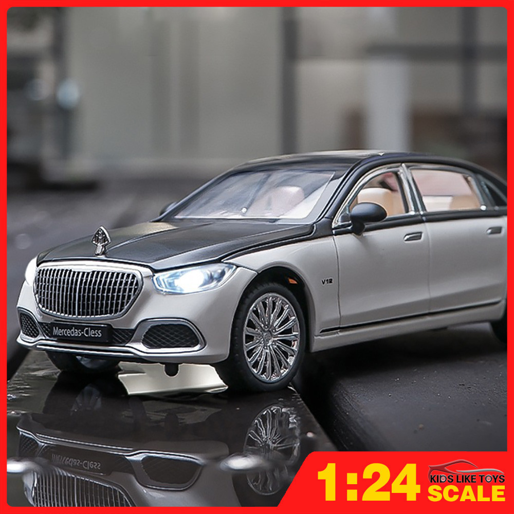 Klt โมเดลรถยนต์จําลอง 1:24 Maybach S680 ของเล่นสําหรับเด็กผู้ชาย