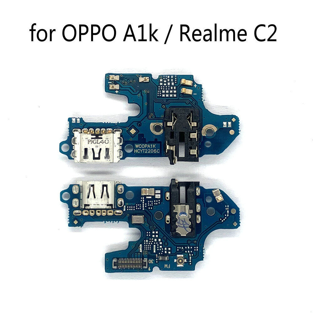 สําหรับ OPPO A1k / Realme C2 พอร์ตชาร์จ USB แท่นชาร์จเชื่อมต่อ ยืดหยุ่น และอะไหล่ซ่อมไมโครโฟน
