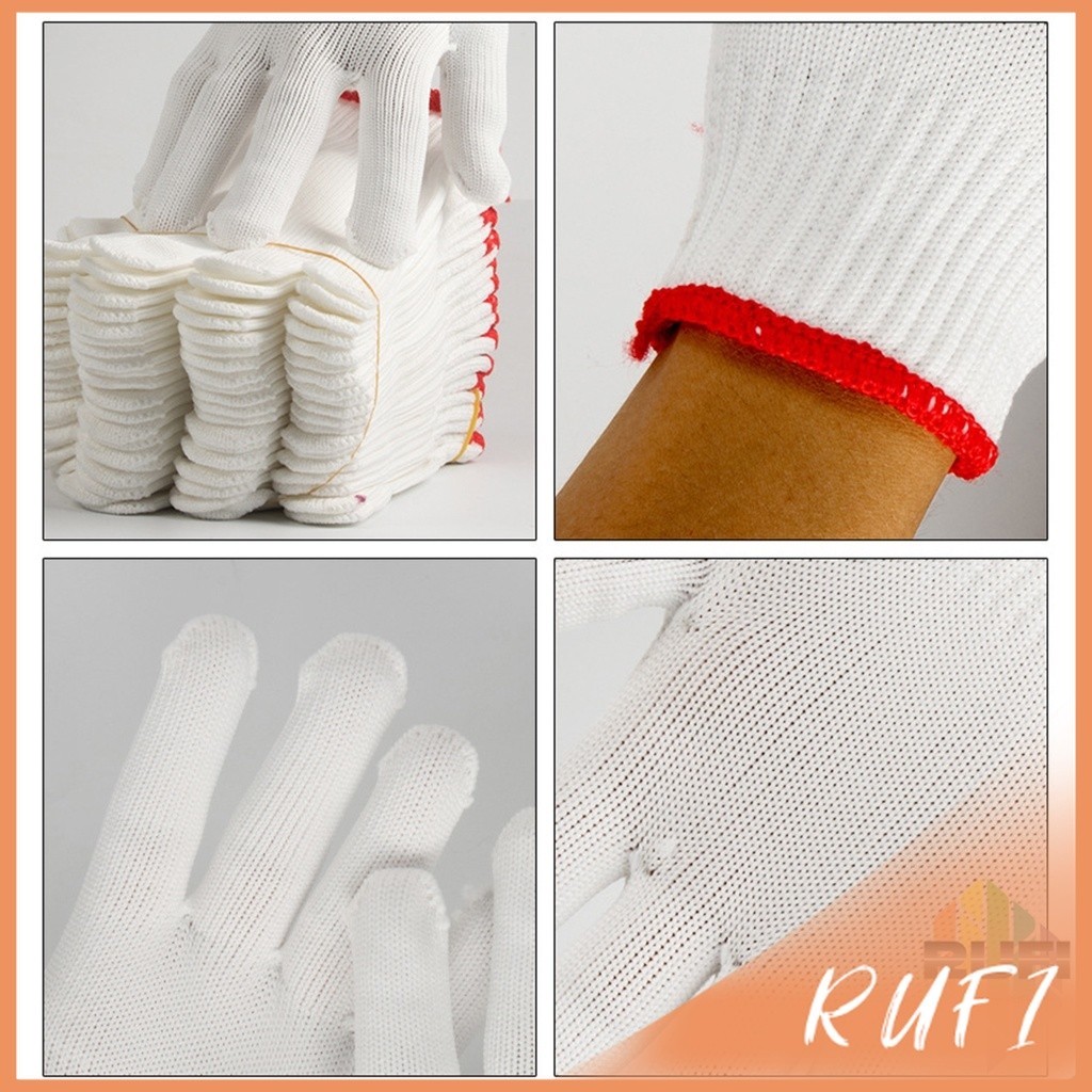 RUFI ถุงมือผ้าคอตตอน ทำสวน ทำงาน Gloves รูปที่ 7